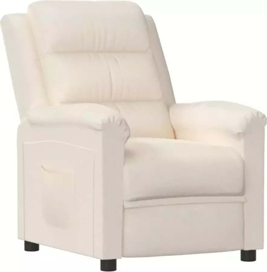 VidaXL Fauteuil verstelbaar fluweel crèmekleurig