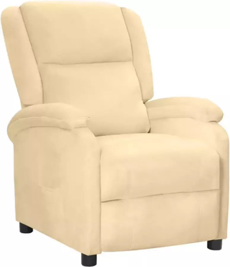 VidaXL Fauteuil verstelbaar fluweel crèmekleurig - Foto 3