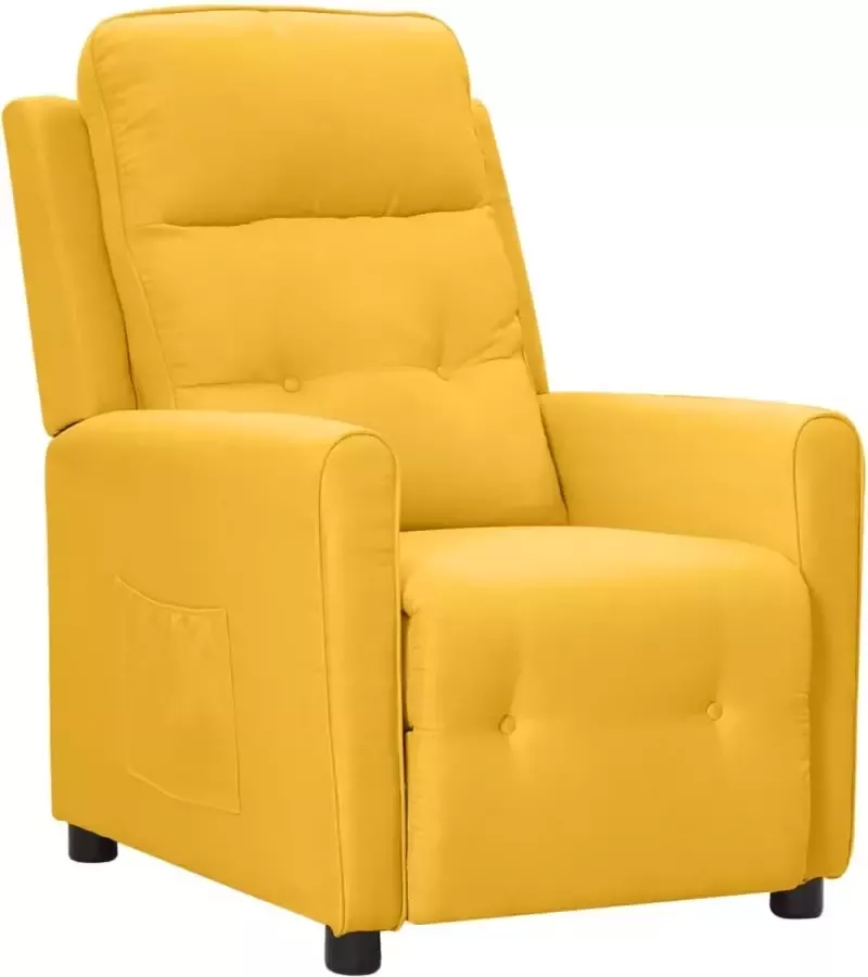VidaXL Fauteuil verstelbaar gele stof