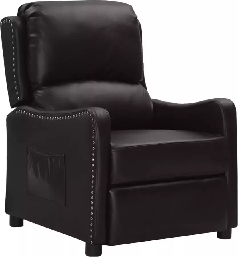 VidaXL Fauteuil verstelbaar glanzend kunstleer zwart