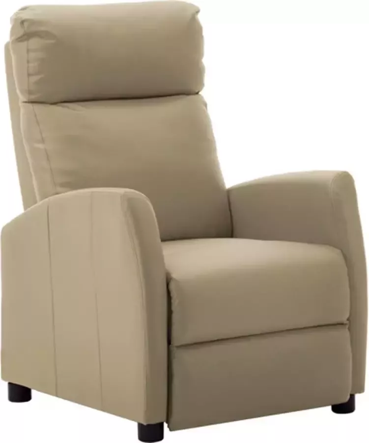 VidaXL Fauteuil verstelbaar kunstleer cappuccinokleurig