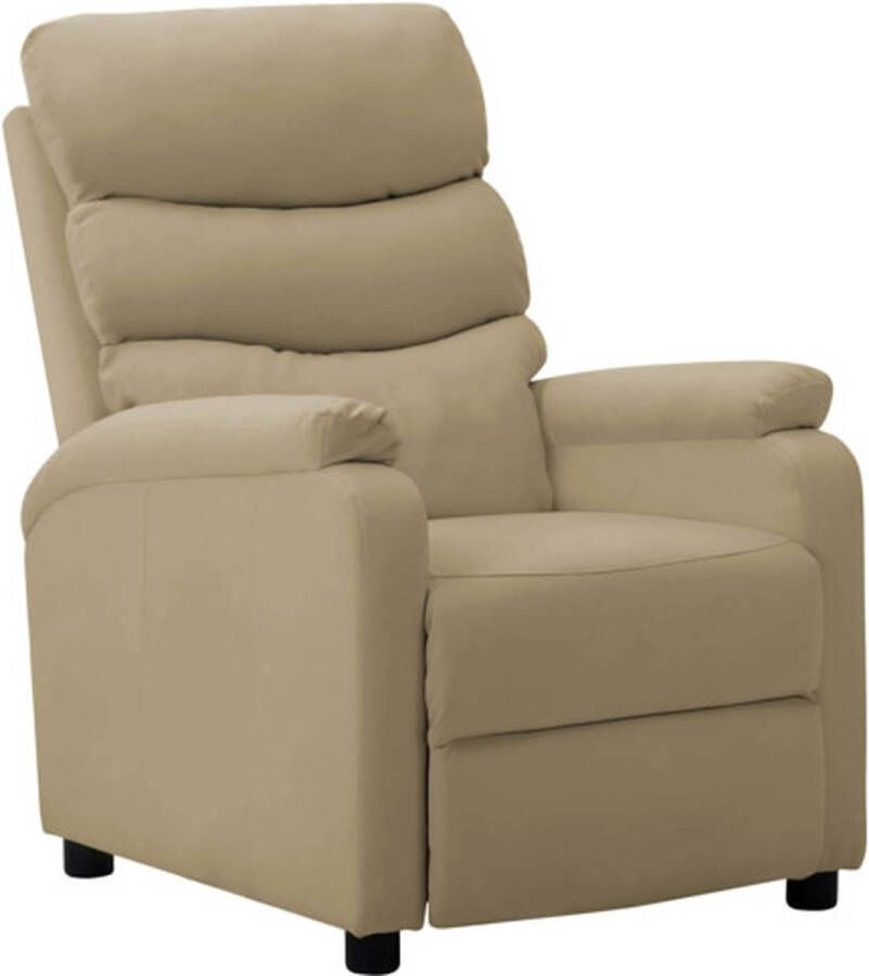 VidaXL Fauteuil verstelbaar kunstleer cappuccinokleurig - Foto 7