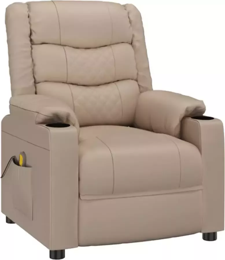 VidaXL Fauteuil verstelbaar kunstleer cappuccinokleurig - Foto 6