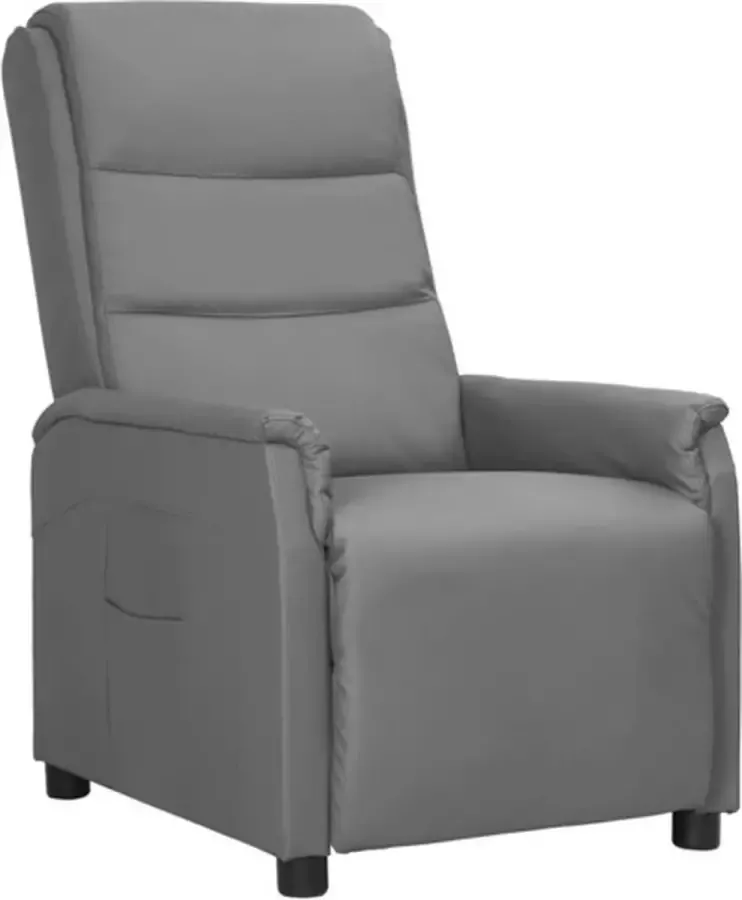 VidaXL Fauteuil verstelbaar kunstleer grijs