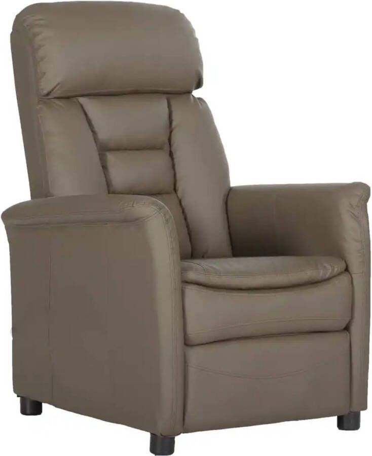 VidaXL Fauteuil verstelbaar kunstleer grijs - Foto 5