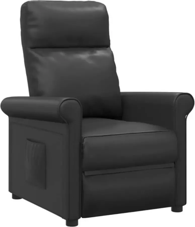 VidaXL Fauteuil verstelbaar kunstleer zwart - Foto 2