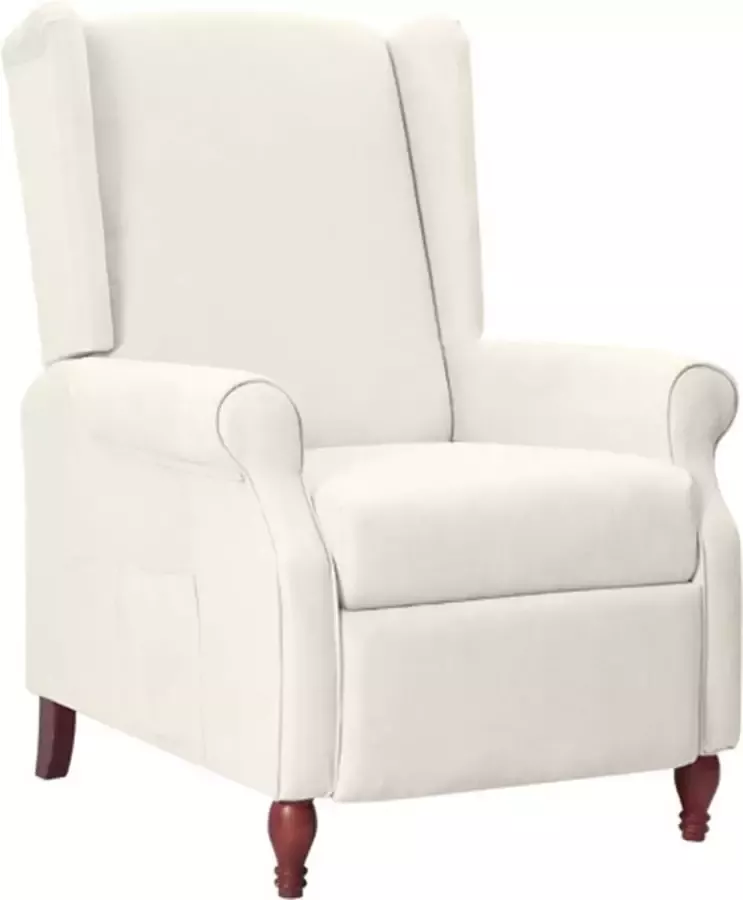 VidaXL Fauteuil verstelbaar microvezelstof beige