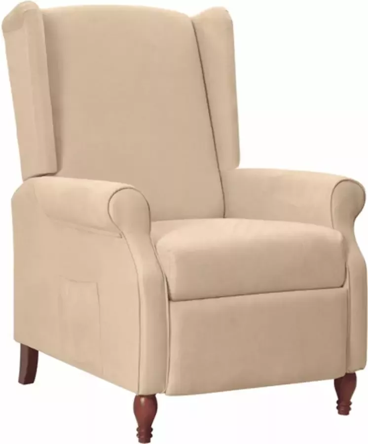 VidaXL Fauteuil verstelbaar microvezelstof taupe - Foto 2