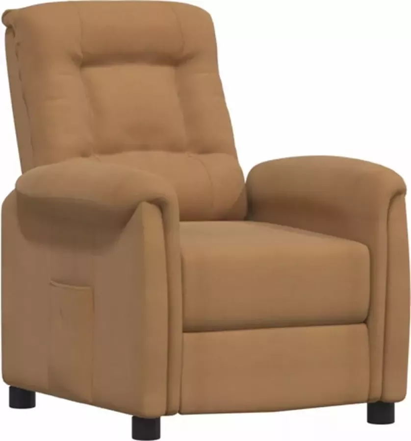 VidaXL Fauteuil verstelbaar microvezelstof taupe - Foto 2