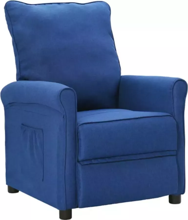 VIDAXL Fauteuil verstelbaar stof blauw - Foto 3