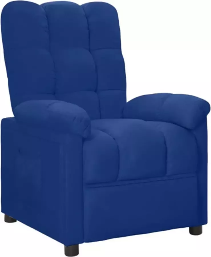 VIDAXL Fauteuil verstelbaar stof blauw - Foto 2