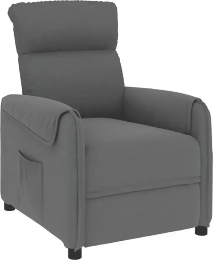 VIDAXL Fauteuil verstelbaar stof donkergrijs - Foto 2