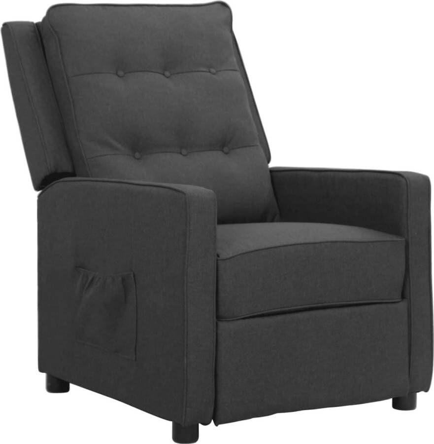 VidaXL Fauteuil verstelbaar stof donkergrijs - Foto 7
