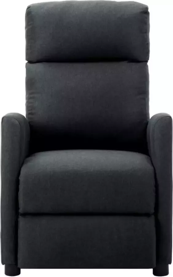 VidaXL Fauteuil verstelbaar stof donkergrijs 67x86x100 cm