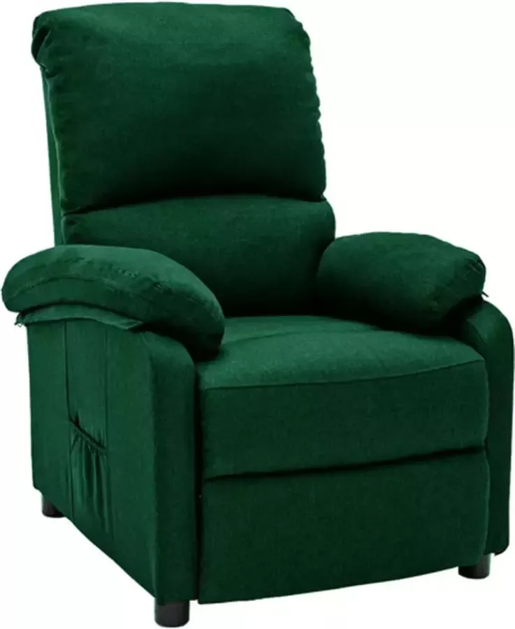 VIDAXL Fauteuil verstelbaar stof donkergroen - Foto 1