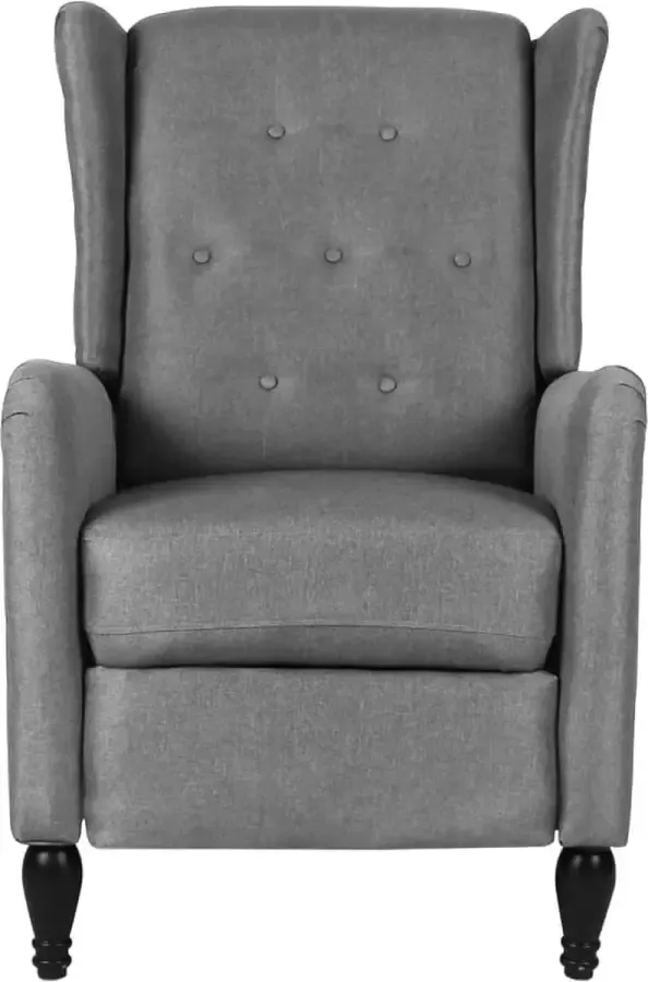 VidaXL Fauteuil verstelbaar stof lichtgrijs