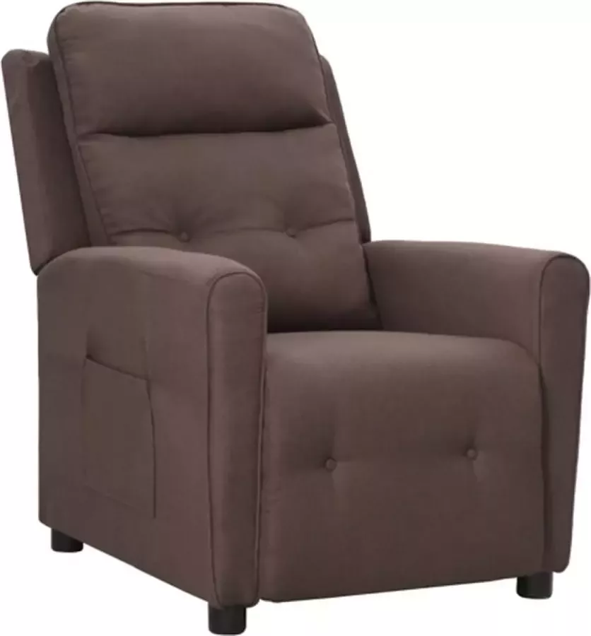 VidaXL Fauteuil verstelbaar stof taupe