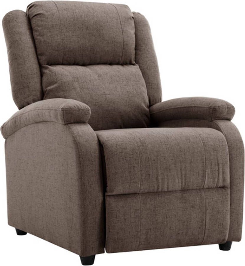 VidaXL Fauteuil verstelbaar stof taupe - Foto 2