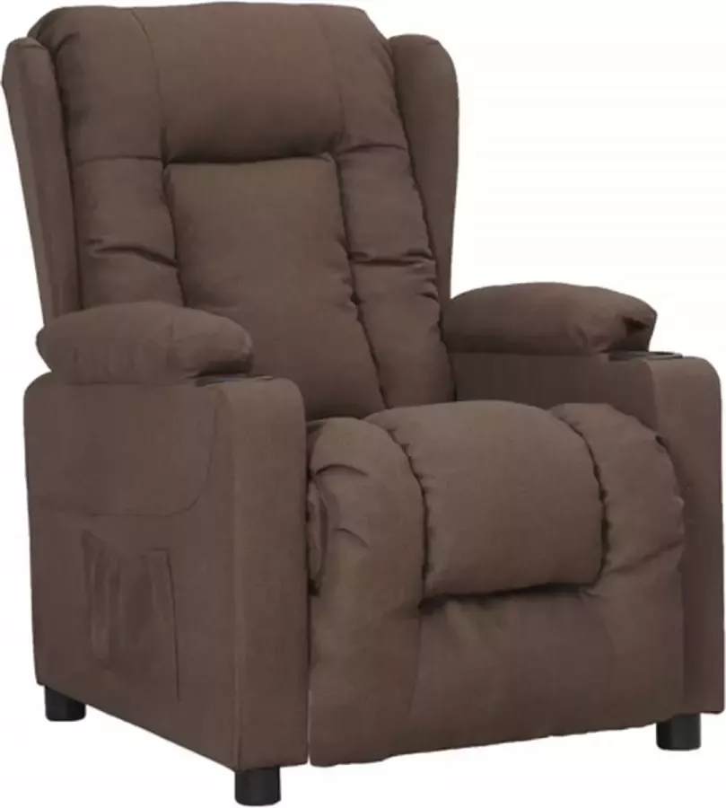 VidaXL Fauteuil verstelbaar stof taupe