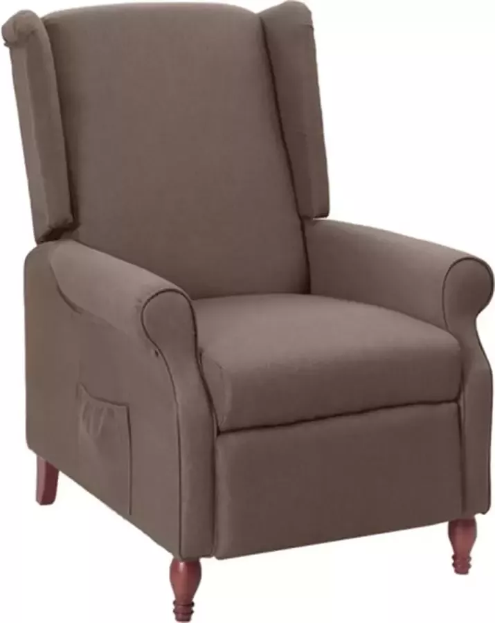 VidaXL Fauteuil verstelbaar stof taupe