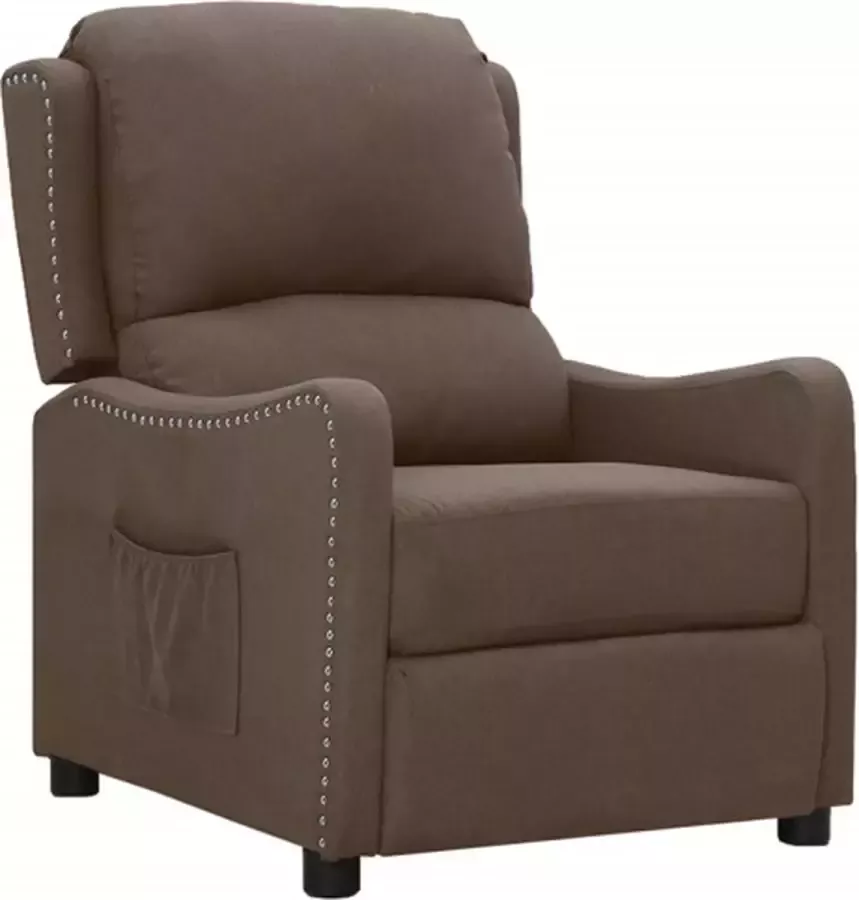 VidaXL Fauteuil verstelbaar stof taupe