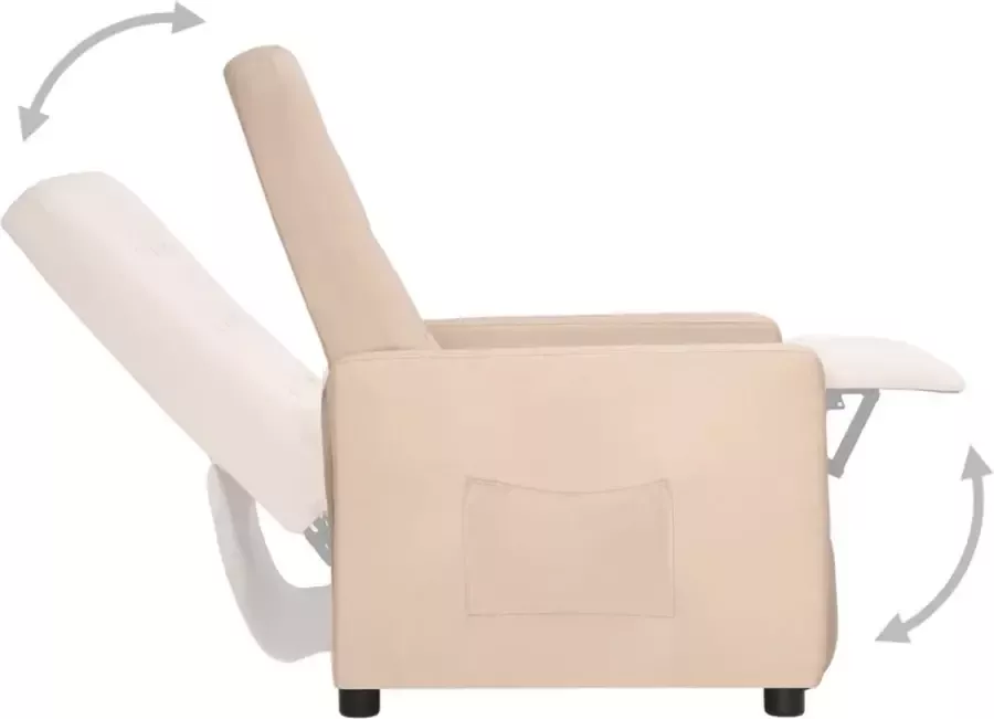 VidaXL Fauteuil verstelbaar stof taupe