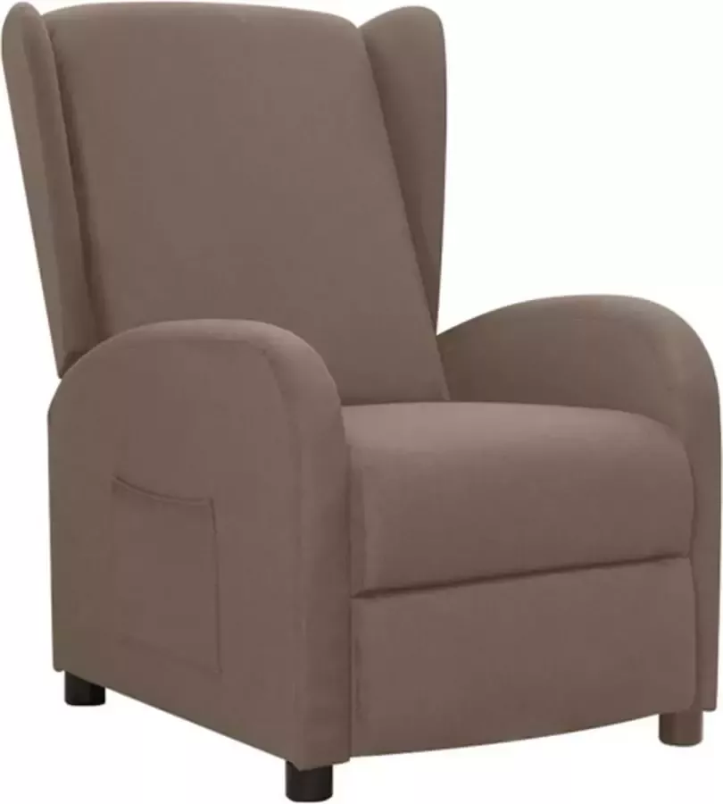 VidaXL Fauteuil verstelbaar stof taupe