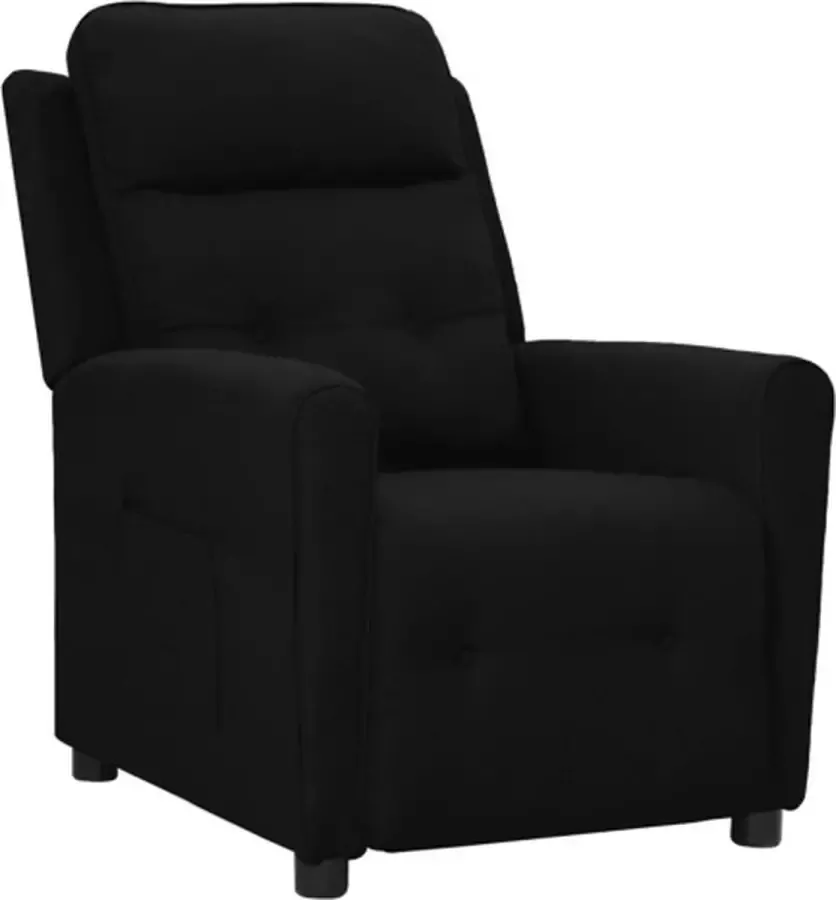 VidaXL Fauteuil verstelbaar stof zwart