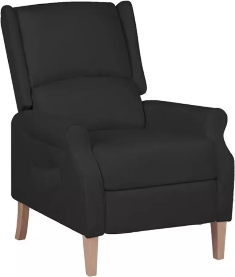 VIDAXL Fauteuil verstelbaar stof zwart - Foto 1