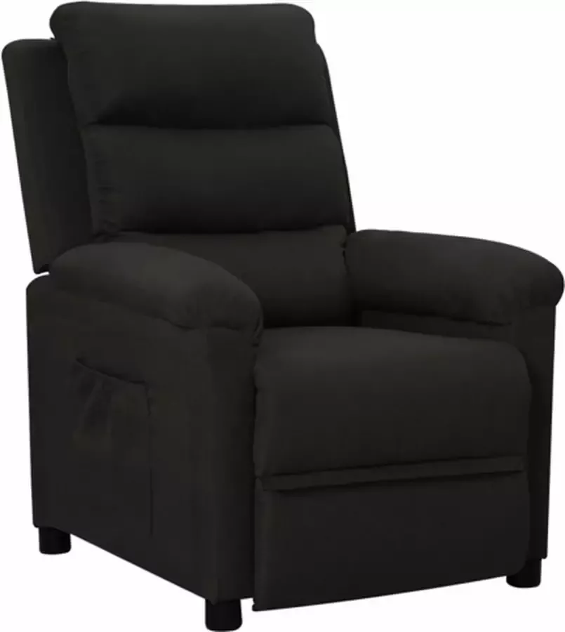 VidaXL Fauteuil verstelbaar stof zwart - Foto 2