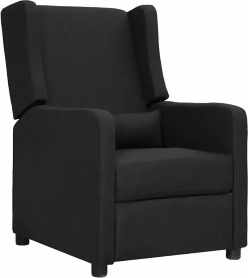 VIDAXL Fauteuil verstelbaar stof zwart - Foto 1