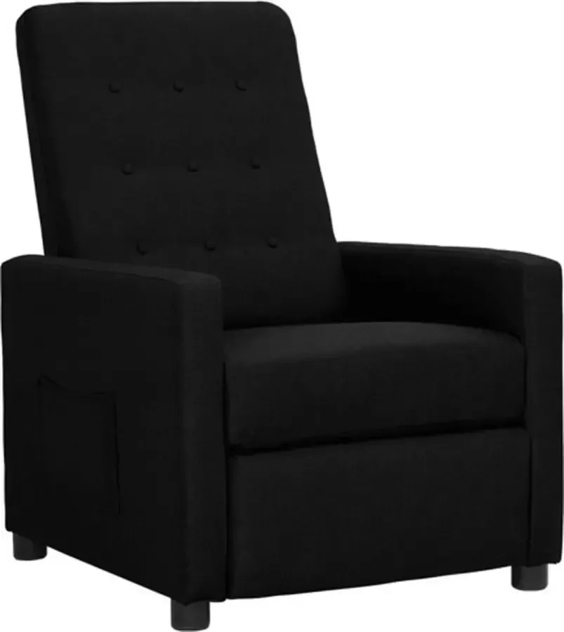 VIDAXL Fauteuil verstelbaar stof zwart - Foto 1