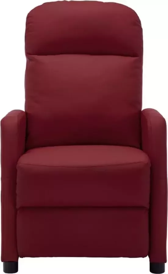 VidaXL Fauteuil verstelbaar wijnrood kunstleer 65x97x100 cm
