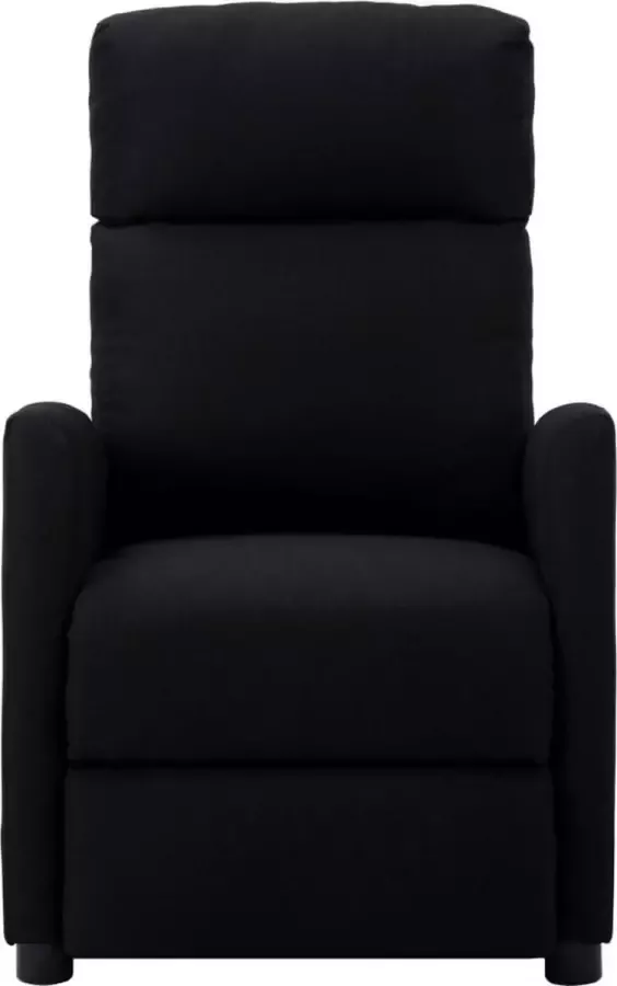 vidaXL Fauteuil verstelbaar zwarte stof 67x86x100 cm