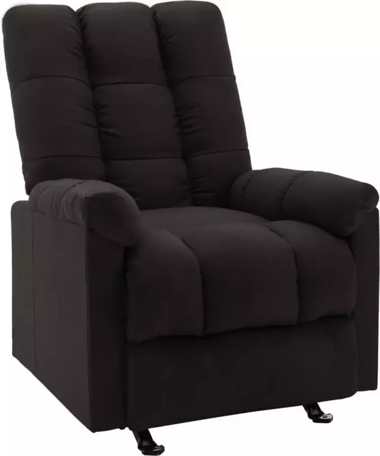 vidaXL Fauteuil verstelbaar zwarte stof 71 5x96 5x100 5 cm