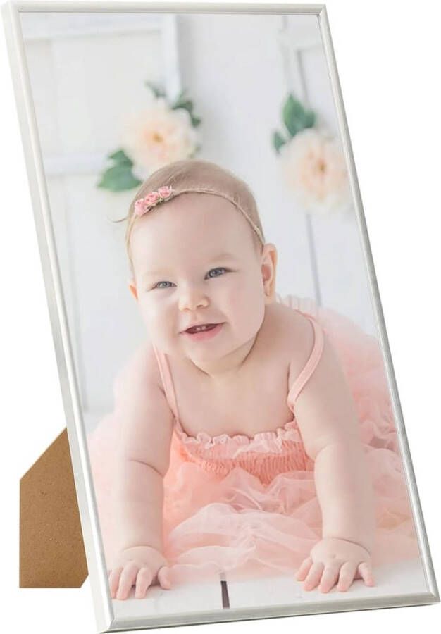 VidaXL Fotolijsten 10 st voor tafel 13x18cm MDF zilverkleurig