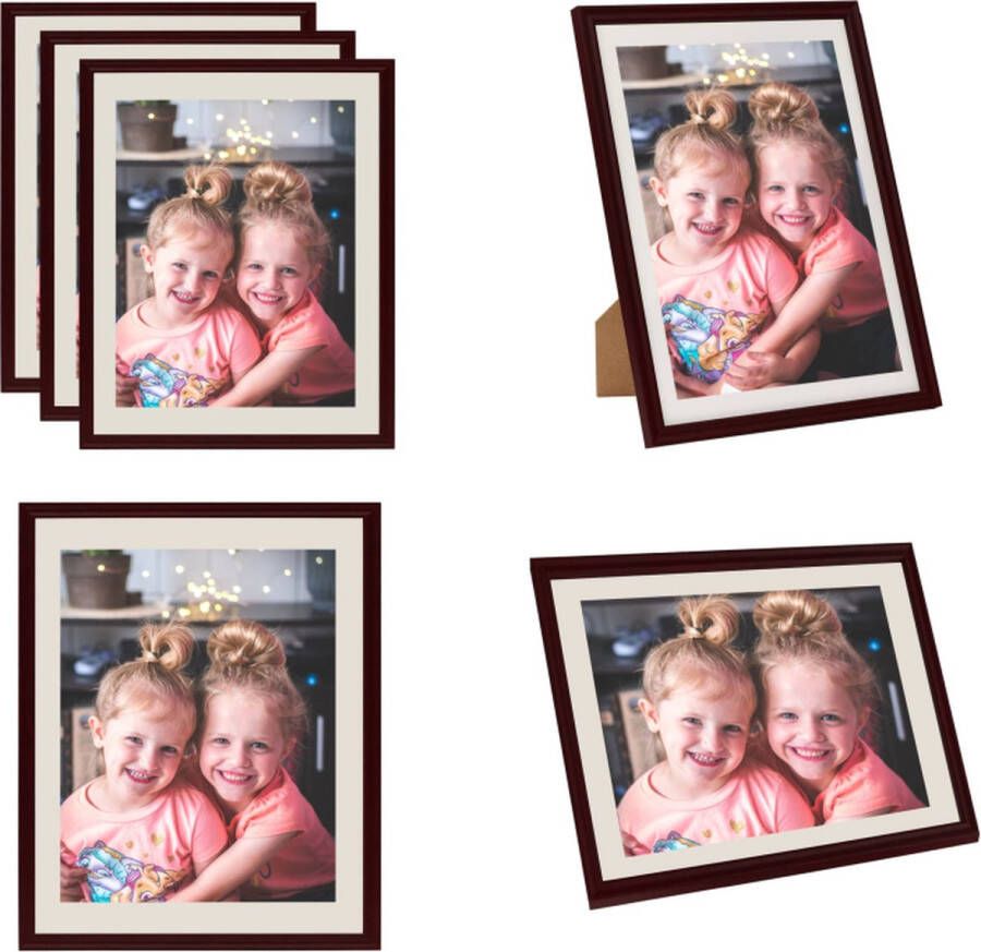 VidaXL Fotolijsten 3 st voor tafel 18x24 cm donkerrood Fotolijst Fotolijsten Lijst Lijsten