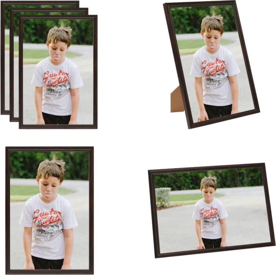 VidaXL Fotolijsten 3 st voor tafel 18x24 cm MDF zwart Fotolijst Fotolijsten Lijst Lijsten