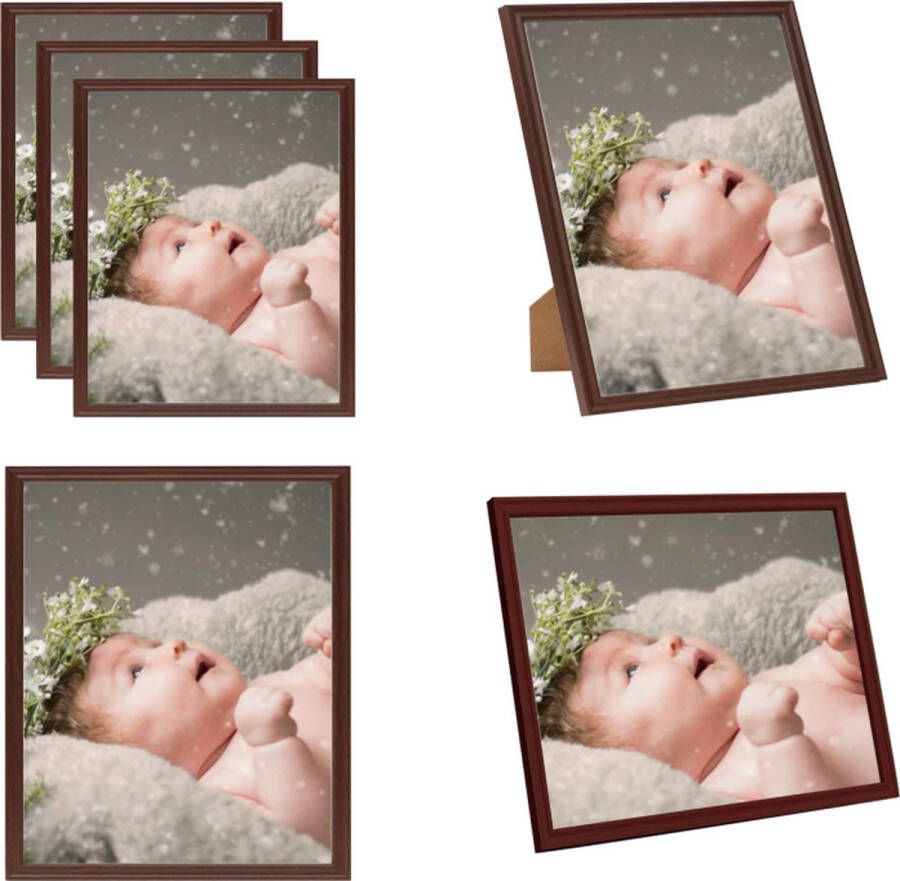 VidaXL Fotolijsten 3 st voor tafel 21x29-7 cm donkerrood Fotolijst Fotolijsten Lijst Lijsten