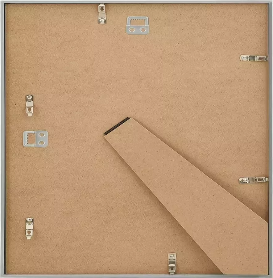 VidaXL Fotolijsten 3 st voor wand of tafel 20x20 cm MDF zilverkleurig