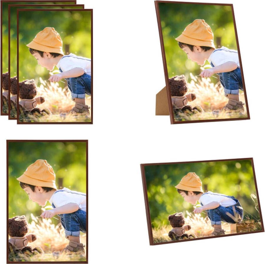 VidaXL Fotolijsten 3 st voor wand of tafel 59 4x84 cm MDF bronskleurig Fotolijst Fotolijsten Lijst Lijsten