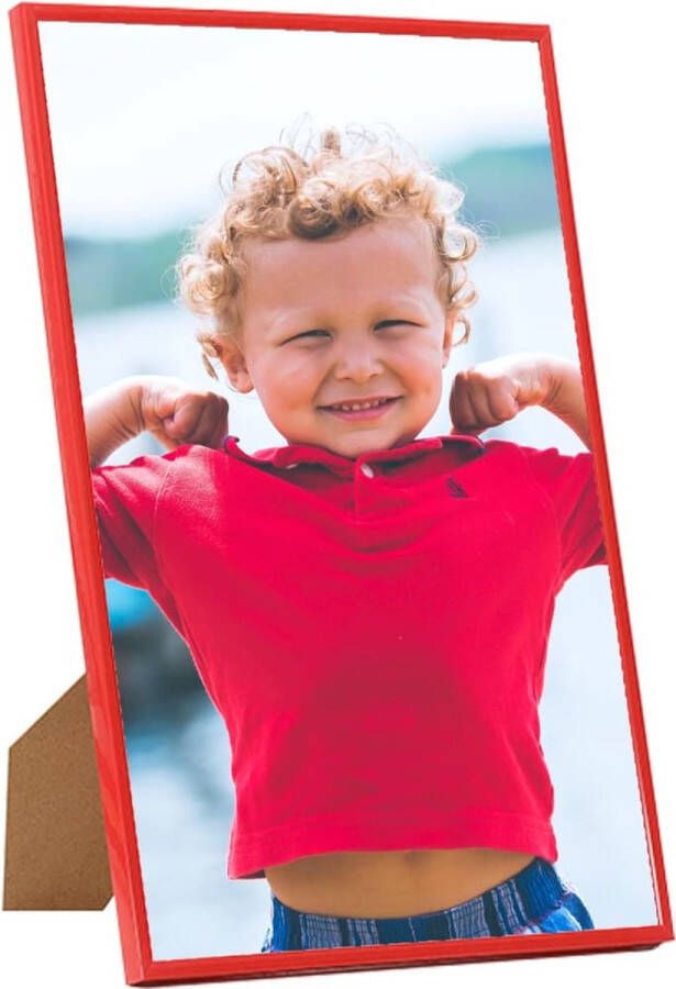 VidaXL Fotolijsten 3 st voor wand of tafel 70x90 cm MDF rood - Foto 2