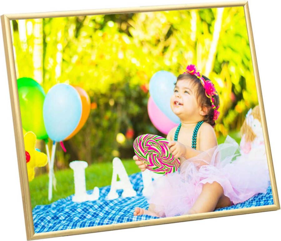 VidaXL Fotolijsten 5 st voor tafel 21x29.7cm MDF goudkleurig