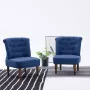 VidaXL Franse stoel stof blauw - Thumbnail 2