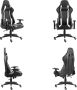 VidaXL Gamestoel draaibaar PVC wit Gamingstoel Gamingstoelen Racingstoel Racingstoelen - Thumbnail 2