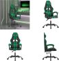 VidaXL Gamestoel kunstleer zwart en groen Gamingstoel Gamingstoelen Televisiestoel Racingstoel - Thumbnail 3