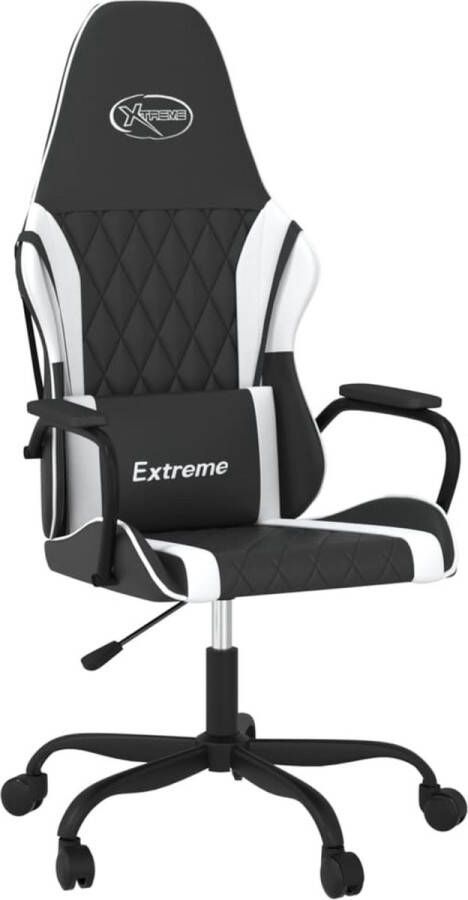 VidaXL Gamestoel Kunstleer Zwart Wit Ergonomisch Gamingstoel Gamestoel Gaming Accessoires Pc Gaming Kantoorstoel - Foto 3