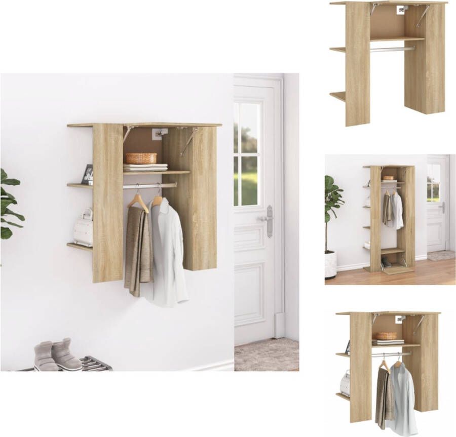 VidaXL Gangkast Gangkasten Gangmeubel Gangkast Halmeubel 97 5x37x99 cm bewerkt hout sonoma eikenkleurig