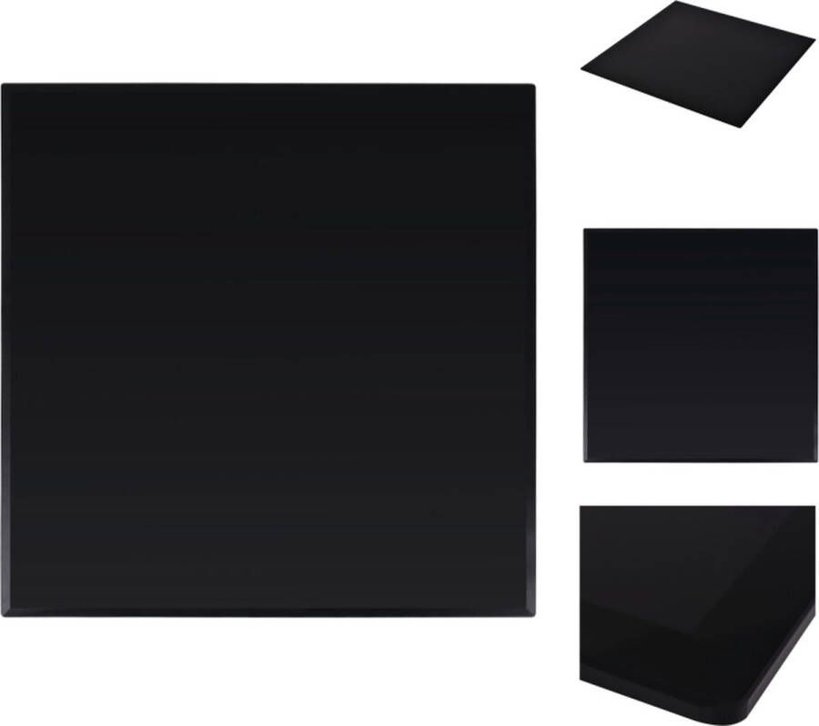 VidaXL Tafelblad Tafelbladen Vervangende Tafelblad Vervangende Tafelbladen Tafelblad van gehard glas 800x800 mm vierkant