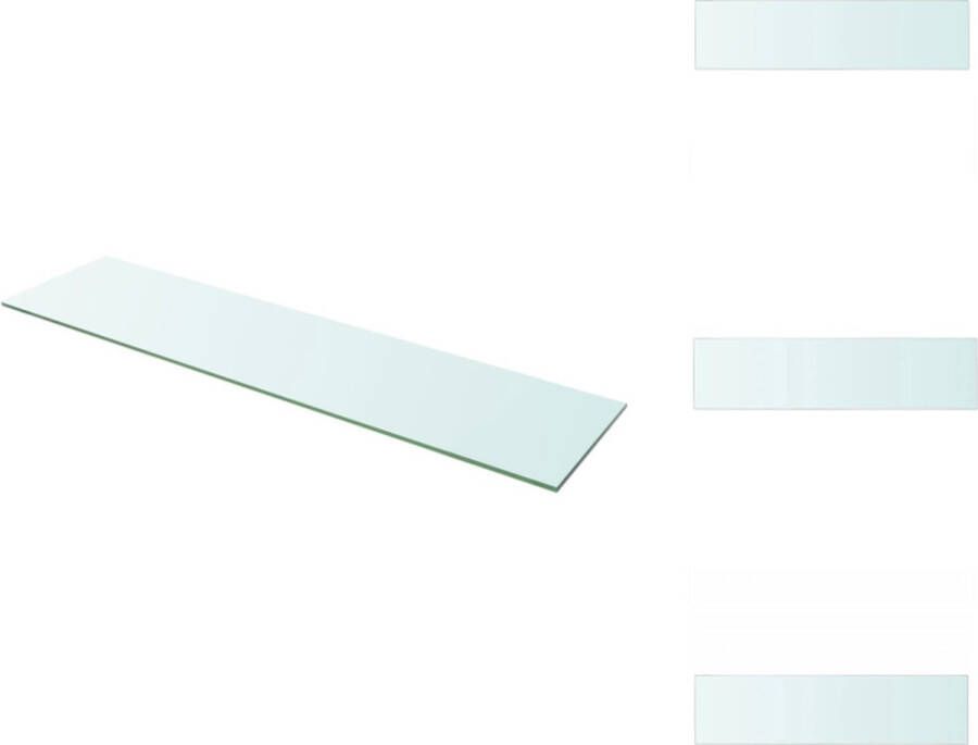 VidaXL Glazen Wandplank 100 x 25 cm transparant gehard glas Wandsteun